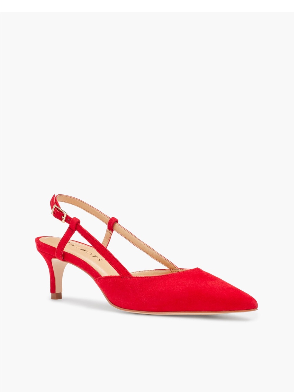 Talbots Red Pointed Slingback Kitten Heel Size 6M